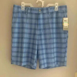 Men’s PGA Tour Plaid Moisture Wicking Performance Stretch Sun Protection Shorts